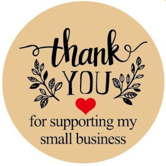 1.5 Thank You for Supporting My Small Business Stickers | Etsy