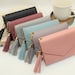 Tri Fold Wallet, Women, ID Card Holder Purse, Heart Tag with PU Leather Tassel, for Women Girls