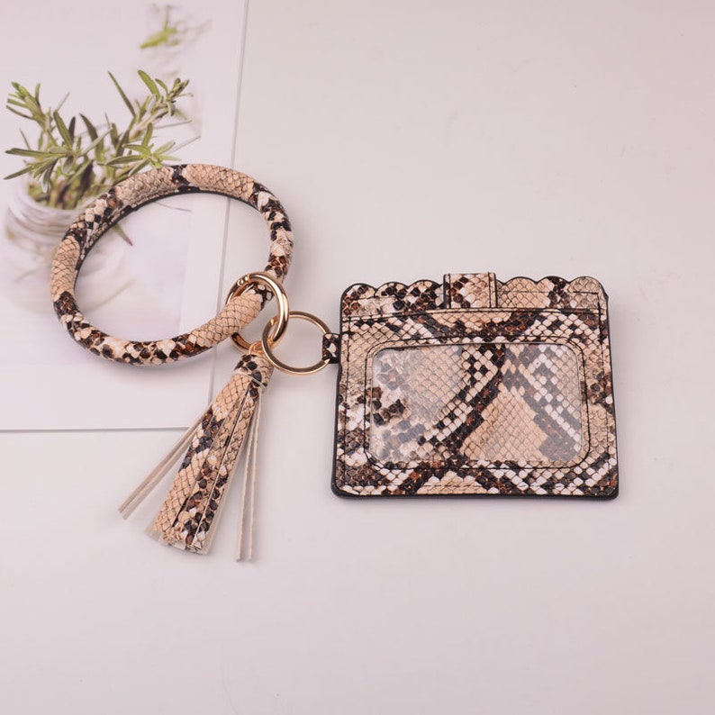 Keychain Wallet Wristlet Bangle Bracelet ID Card Holder Etsy