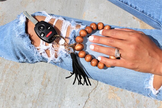 Wooden bangle 2024 key ring