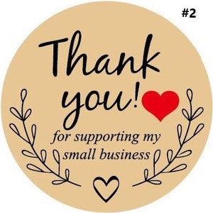 1.5 2 Thank You for Supporting My Small Business Stickers, for Bags ...