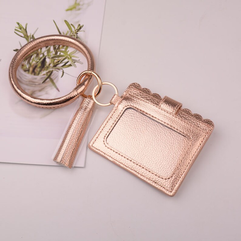 Keychain Wallet Wristlet Bangle Bracelet ID Card Holder Etsy