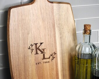 Engraved Cutting Board - Bamboo- Wedding Gift - Anniversary - Housewarming - Bridal Shower - Engraved - Realtor - Brides - Charcuterie