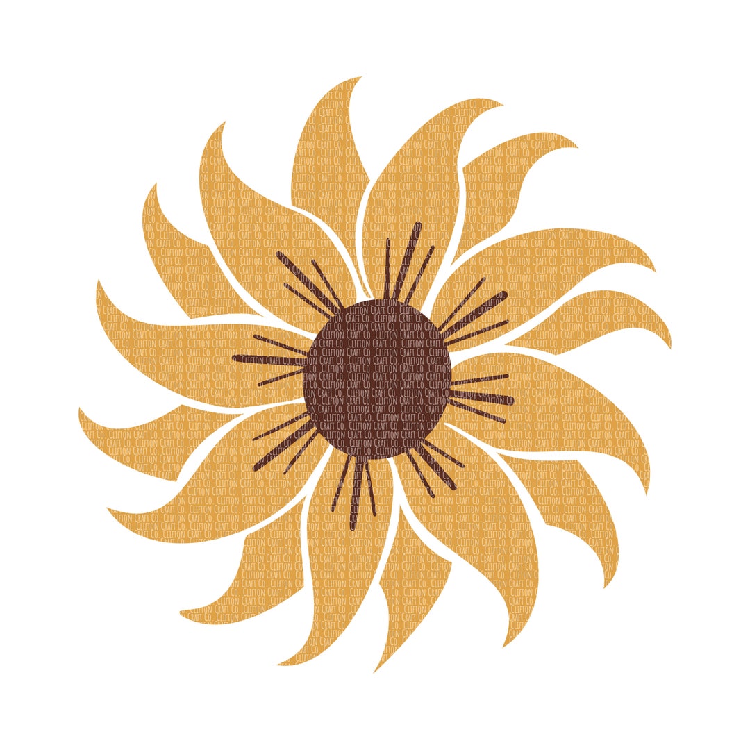 Layered Sunflower SVG Files - Floral Cut Designs for Cricut - Etsy