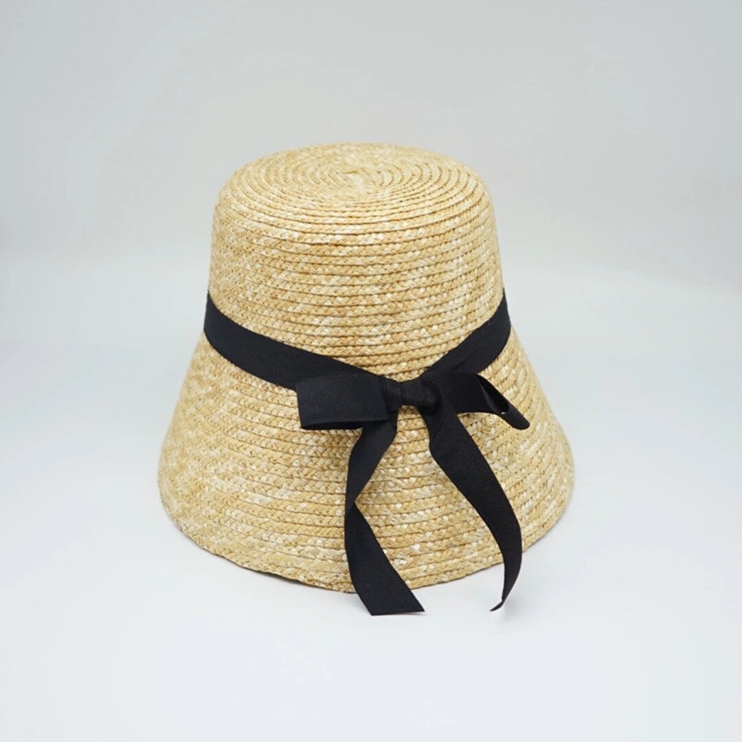 Bucket Shape Straw Hat, Retro Sun Straw Hat, Women Beach Hat Etsy