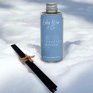 A Thousand Wishes Diffuser Refill & Reeds | Long Lasting, Highly Fragranced | Vegan and Cruelty Free Home Fragrance