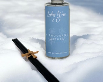 A Thousand Wishes Diffuser Refill & Reeds | Long Lasting, Highly Fragranced | Vegan and Cruelty Free Home Fragrance