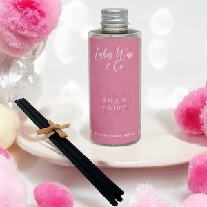 Snow Fairy Reed Diffuser Refill | Bubblegum Candy Floss Scent, Vegan Home Fragrance
