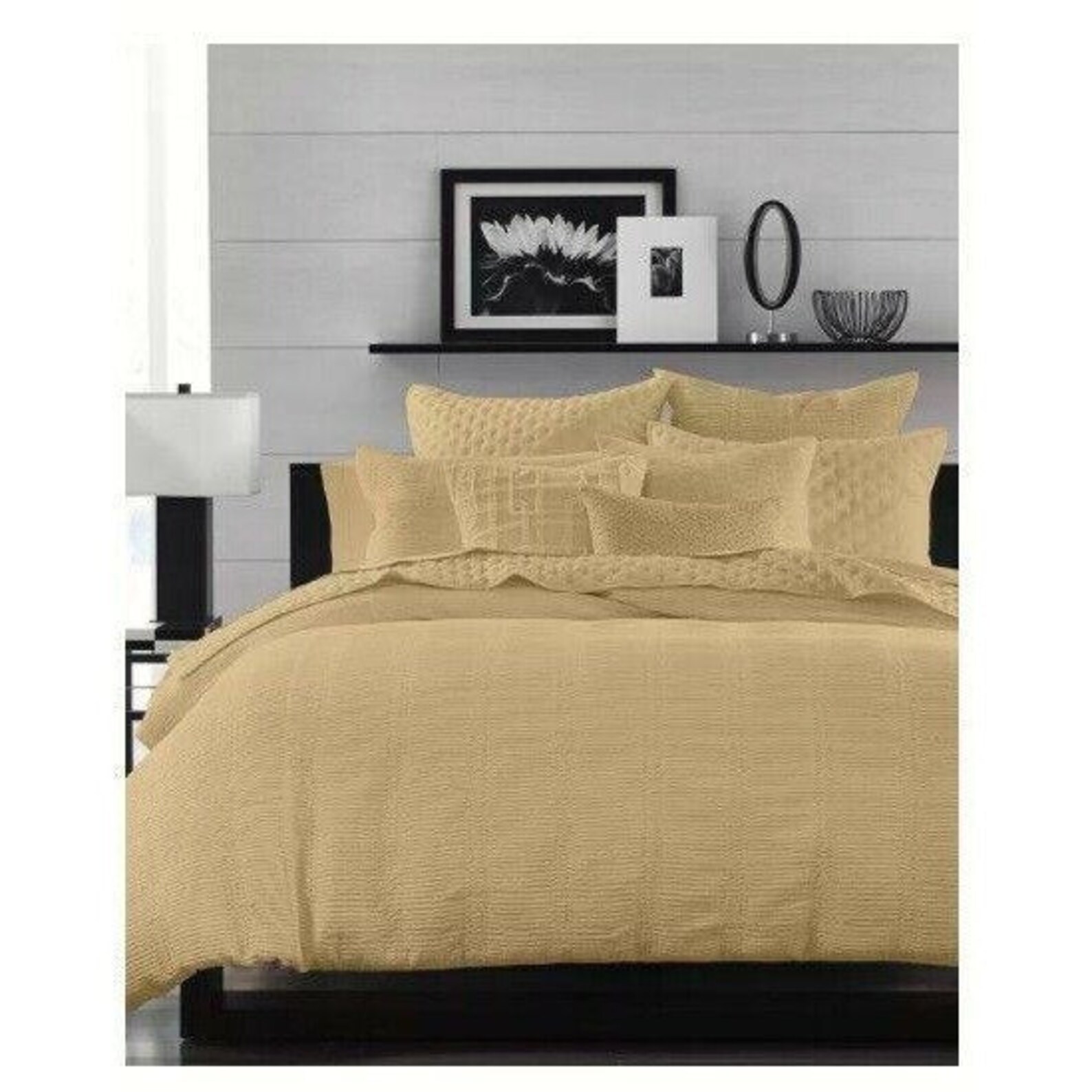 Hotel Collection Pillow Sham Case Pleated Stripe Taupe Beige Etsy