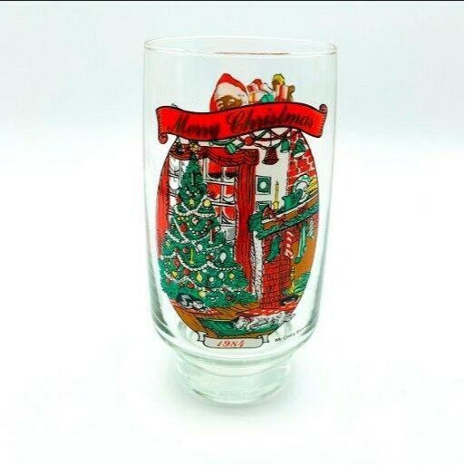 Coca Cola Vintage Santa Clause Christmas Glass Drinkware Set Etsy UK