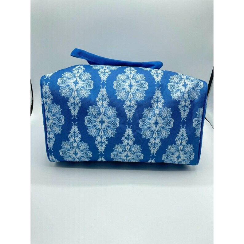 Everything Mary Women Zip Around Knitting Tote Storage Bag Blue NEW
