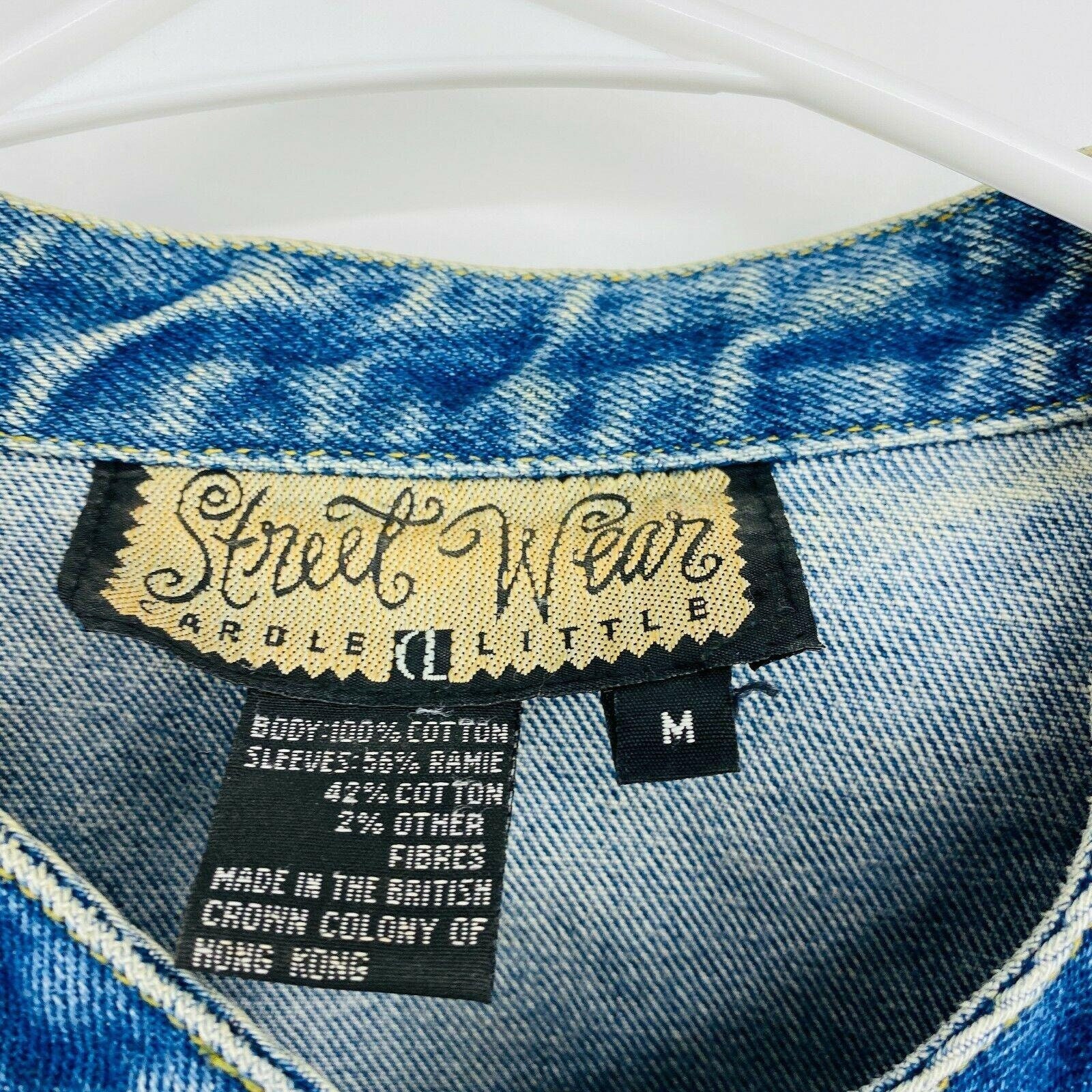 Carole Little Streetwear Women Vintage Denim Jacket Knit Bell | Etsy