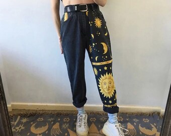 black jeans with stars