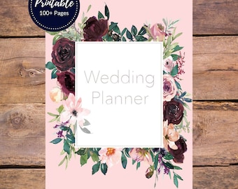 Wedding Planner Printable, Wedding Planning Book, Printable Wedding Planner, Wedding Binder, Engagement Gift, PDF, Wedding Checklist