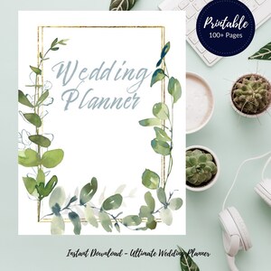 Wedding Planner Printable, Wedding Planning Book, Printable Wedding Planner, Wedding Binder, Engagement Gift, PDF, Wedding Checklist