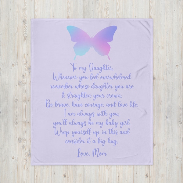 Daughter Blanket From Mom and Dad Etsy