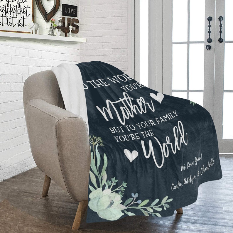 Mothers Day Blanket Mothers Day Gift Personalized Mom Gift Etsy