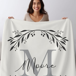Personalized Wedding Blanket, Newly Wed Gift, Realtor Closing Gift,  Housewarming, Wedding Date, Anniversary, Bridal, Engagement, Custom