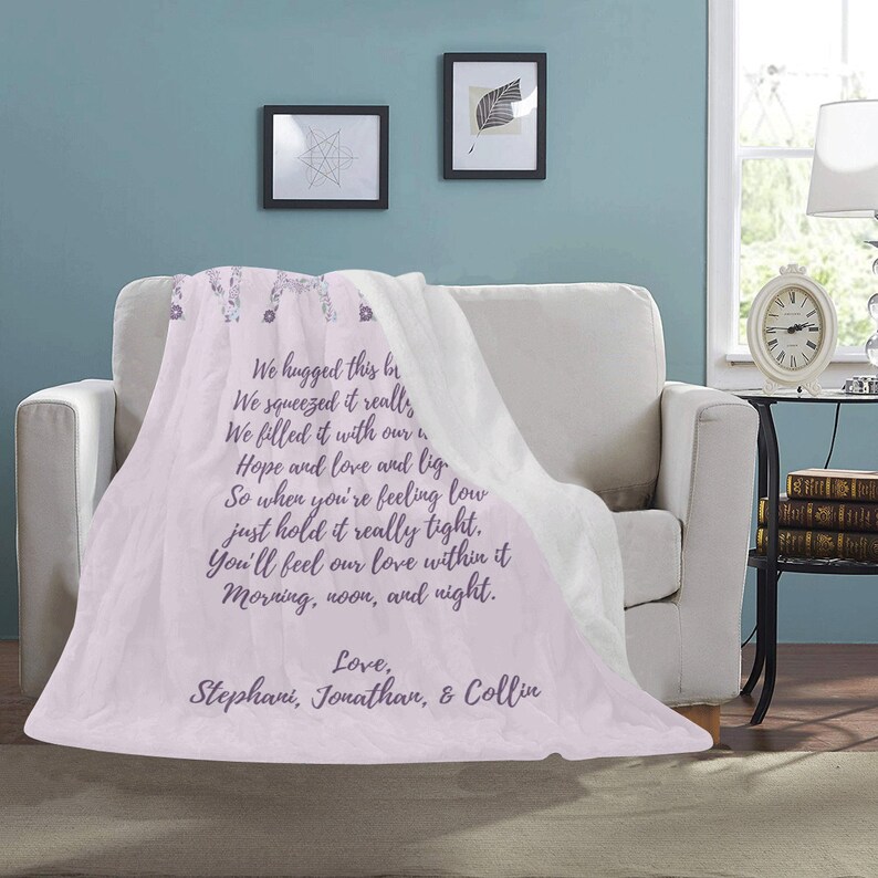 Personalized Grandma Blanket Grandparent Blanket Mimi Etsy