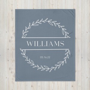 Personalized Wedding Blanket, Newly Wed Gift, Realtor Closing Gift,  Housewarming, Wedding Date, Anniversary, Bridal, Engagement, Custom
