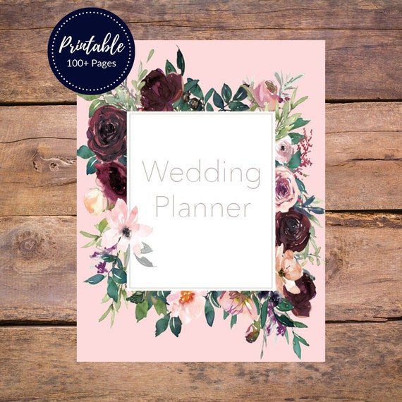 Wedding Planner Printable, Wedding Planning Book, Printable Wedding Planner, Wedding Binder, Engagement Gift, PDF, Wedding Checklist