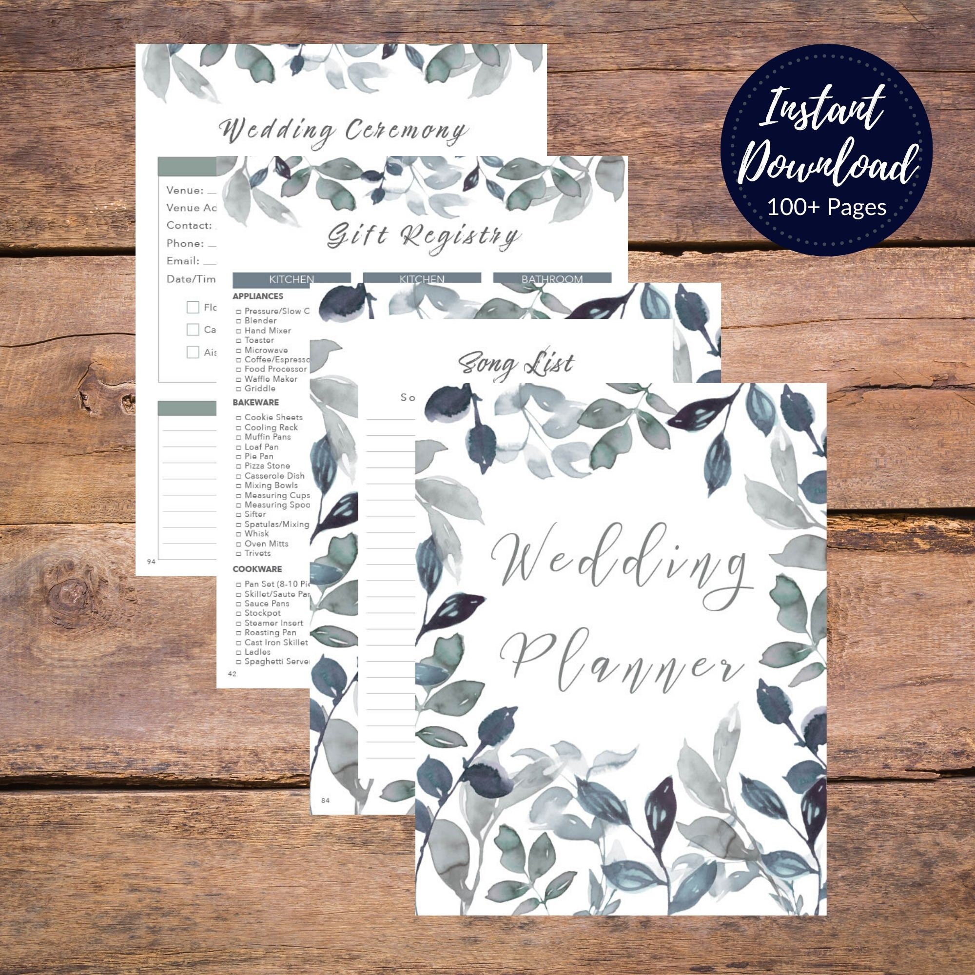 Wedding Planner Printable Wedding Planning Book Printable - Etsy