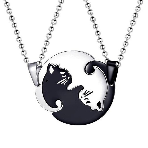 yin yang cats necklace
