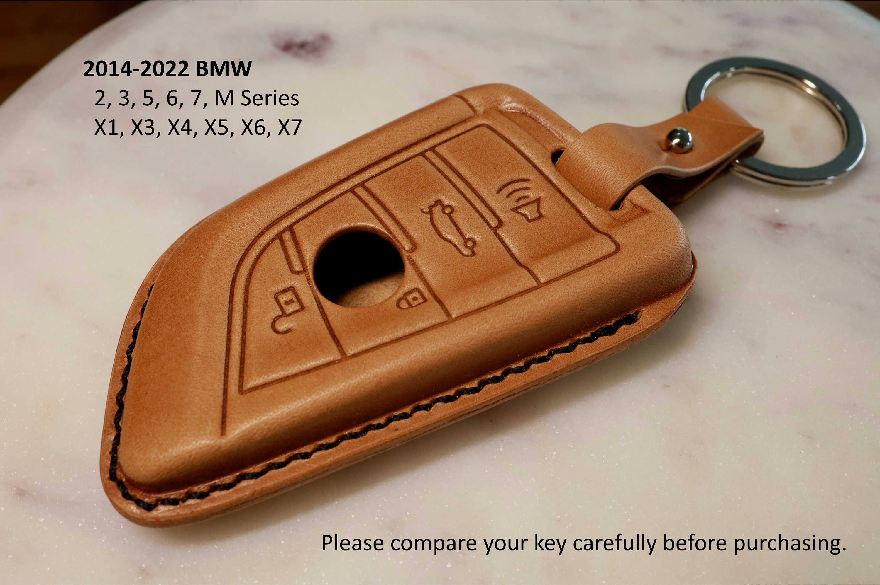 Buttero/cordovan Leather BMW Key Leather Case BMW Key Fob - Etsy