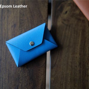 Minimalistische Kartentasche. Französisches Kalbsleder. Kartenhalter. Personalisierte Geldbörse. Handgemachte Geldbörse Geschenk. Leder Geschenk