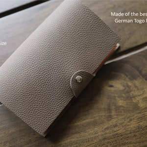 Couverture de journal en cuir allemand du Togo, format A5/A6/B5, journal rechargeable personnalisé, carnet de notes, agenda, cadeau de la Saint-Valentin, pochette pour cartes, étui à stylo