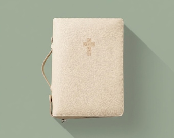 Custom Zippered Togo Leather Bible Cover with Handle, Personalized Leather Bible Case, Handmade Bible Carrier, Luxury Gift for Pastor