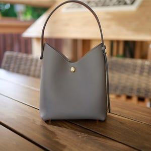 The Hue Shoulder Bag, German Togo Leather, handmade bag, Mini Bag, Phone Holder Bag, gift for her, tote bag, Designer Bag, Custom Bag