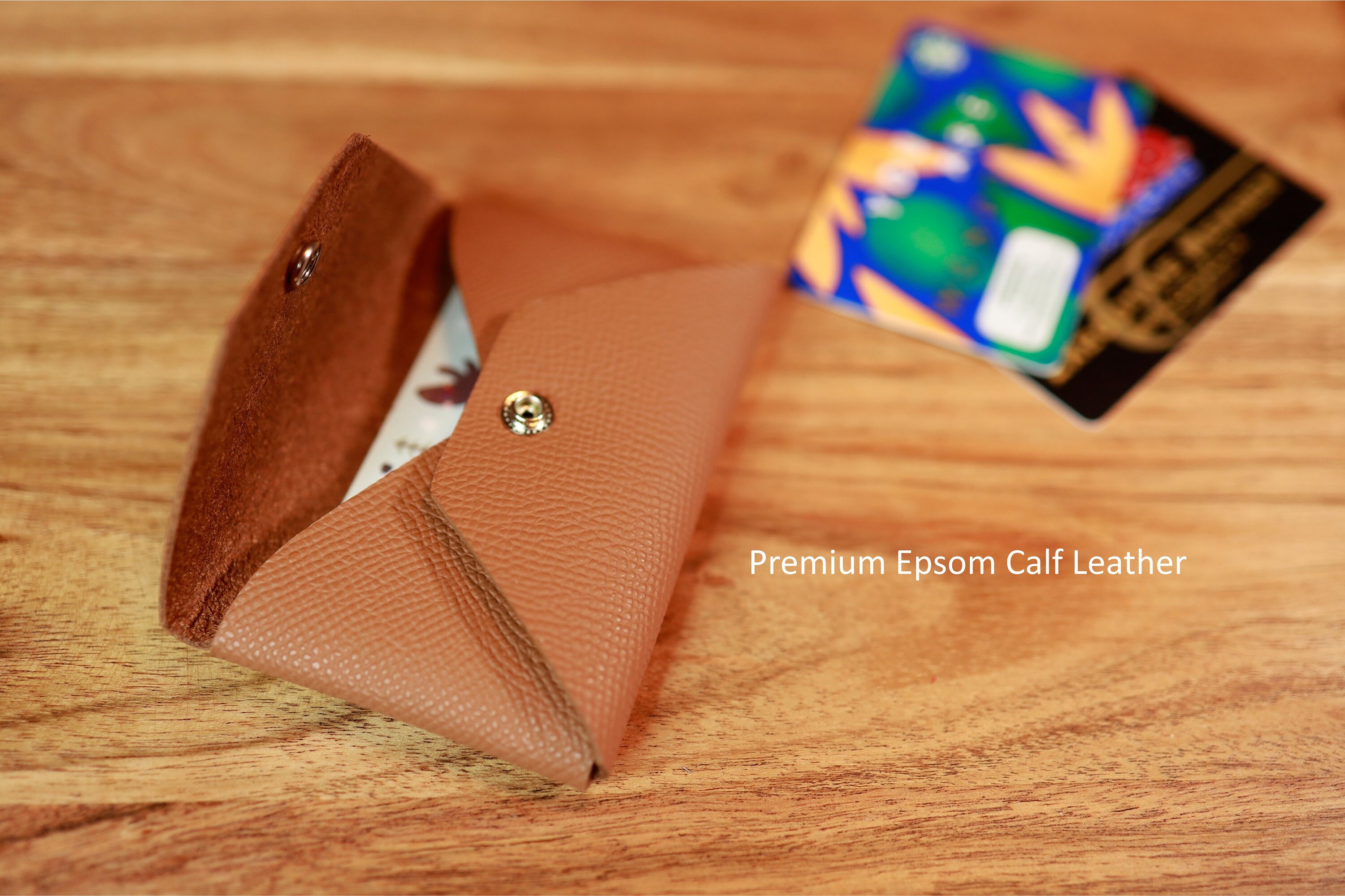 Handmade Epsom leather money clip, Genuine Calf leather money clip