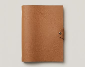 A5 Togo Leather Journal Cover, Refillable Notebook Cover, Luxury Leather Personal Planner, A5 6 Ring Binder, Professional Gift for Writer