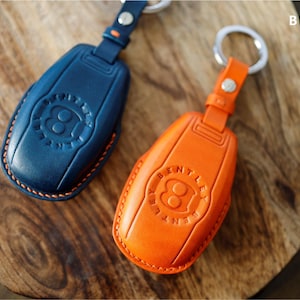 Buttero/Cordovan leather BENTLEY key leather case, Bentley key fob cover, Bentley key fob case, Bentley key chain,SmartKey Case,Leather gift