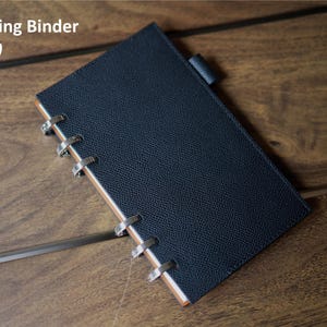 French Calf skin Journal Cover A5/A6/A7/B5 Size, Smart Ring Binder, Loose leaf notebook, Foldable in half, Personalized Initial, Refillable