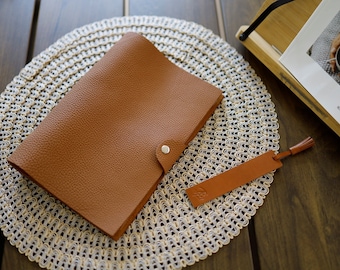 German Togo Leather Journal Cover A5/A6 Size, Personalized Refillable Journal, Notebook, Diary,Valentines Day Gift, Card Pocket, Pensleeve