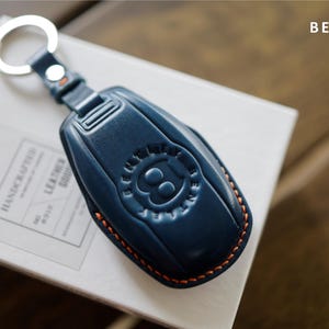 Shell Cordovan BENTLEY key leather case, Bentley key fob cover, Bentley key fob case, Bentley key chain, Smart Key Case,Leather gift