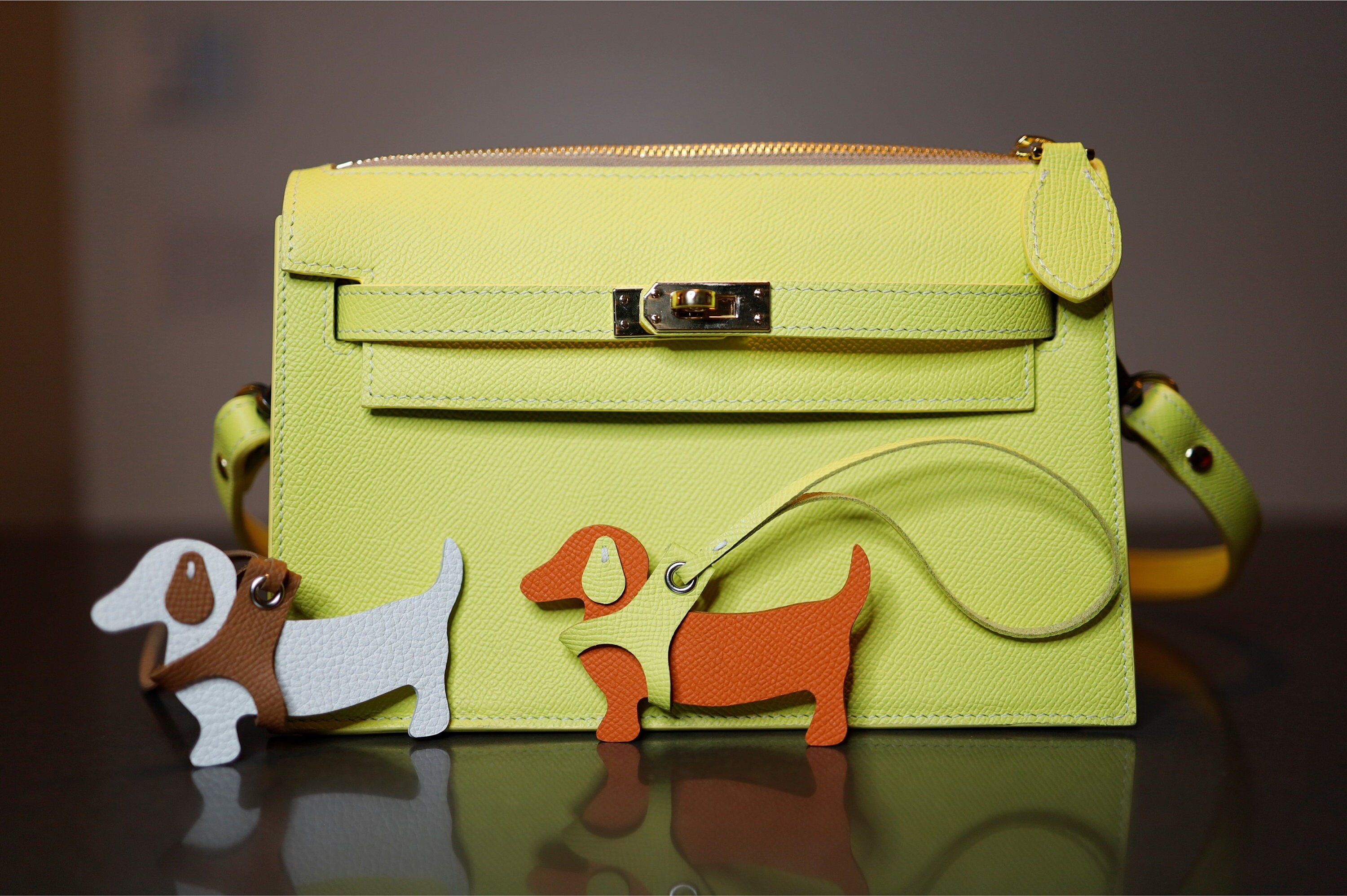 Handmade Leather Bag Charm Leather Dog Bag Charmkey Chain Etsy