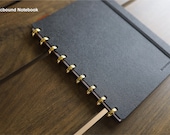 Discbound Notebook, German Noblessa Leather, Custom Size, Discbound Planner Cover, Refillable Journal, Leather Notebook, Refillable Planner