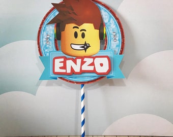 Personalized Roblox Party Favor Box Etsy - roblox enzo