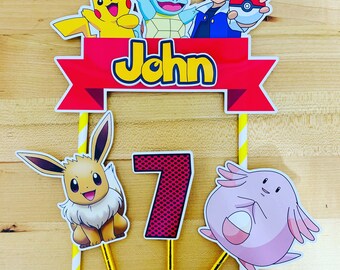 12 Pokemon Pikachu Party Cone Hats Birthday Tableware Boys Girls Nursery