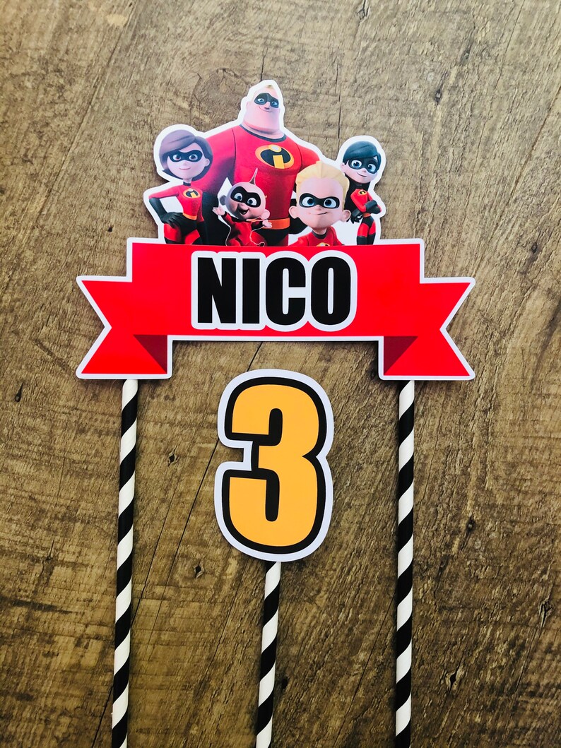 Personalized The Incredibles Cake Topper Etsy
