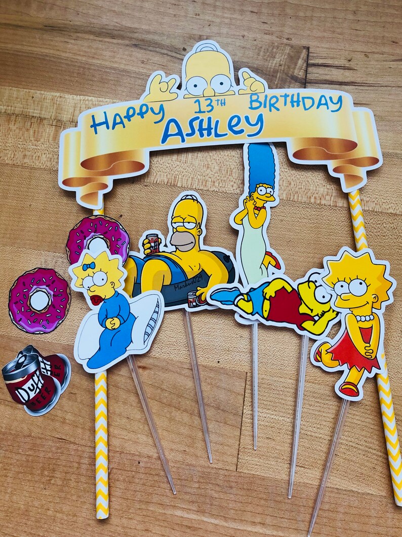 Personalized The Simpsons Cake Topper Etsy