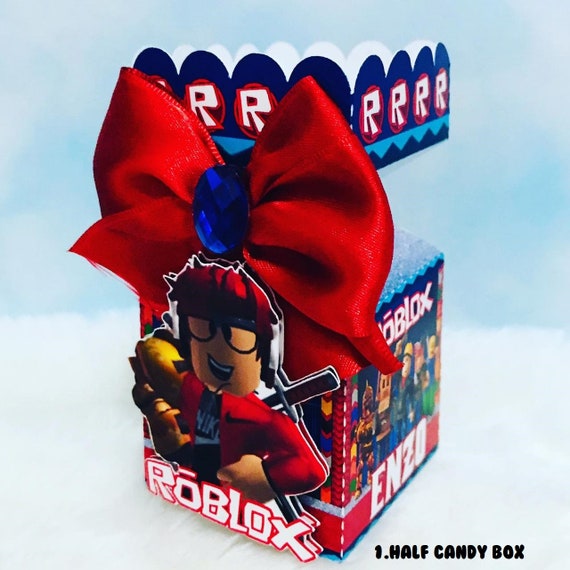 Personalized Roblox Party Favor Box Etsy - personalised shopkins roblox party box candy bag etsy