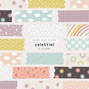 Digitale Washi Tape, Masking Tape, Scrapbook Elementen, Instagram Story Stickers, Goodnotes Stickers, Bullet Journal Stickers, Pastel Washi Tape
