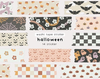 Halloween Washi Tape Stickers,Fall Washi Tape, Scrapbook Elements,Instagram Story Stickers, Goodnotes Stickers, Bullet Journal Stickers, Digital