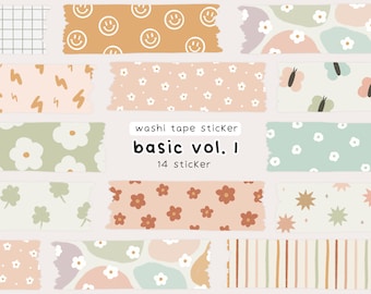 Digital Washi Tape, Masking Tape, Scrapbook Elements, Instagram Story Stickers, Goodnotes Stickers, Bullet Journal Stickers, Pastel Washi Tape