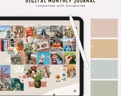 Undated Digital Monthly Journal, Goodnotes Planner, Monthly Journal, Digital Journal, Bullet Journal, Digital Bujo, Monthly Journal