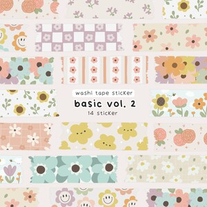 Digitale Washi Tape, Masking Tape, Scrapbook Elementen, Instagram Story Stickers, Goodnotes Stickers, Bullet Journal Stickers, Pastel Washi Tape